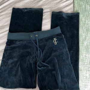 Navy blue juicy couture velour track pants